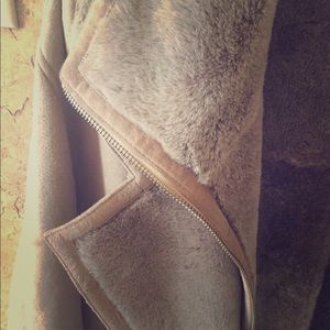 Men Shearling Coat New XL